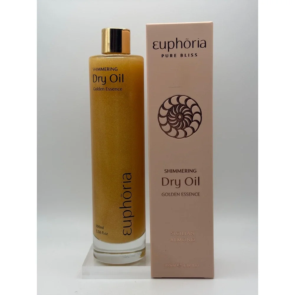 Euphoria Pure Bliss Shimmering Dry Oil Golden Essence Sicilian Almond 100ml NEW